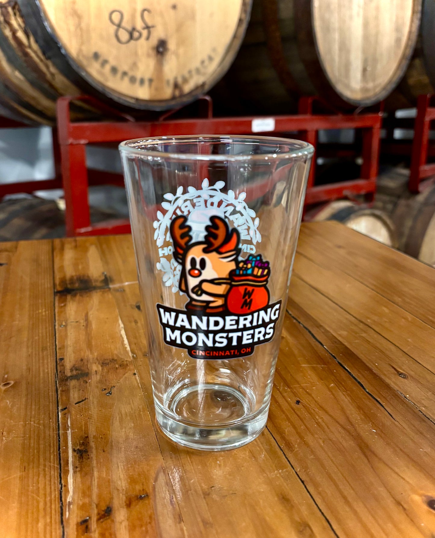 Rudolph Holiday Pint Glass